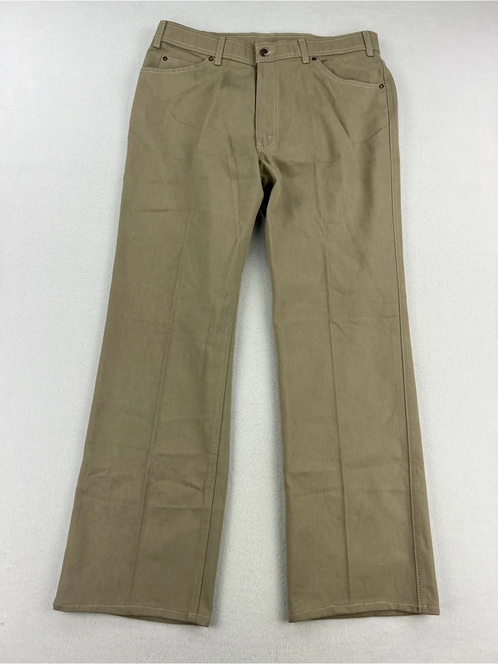 VTG 80s Levis Sta-Prest Action Slacks Tough Twill Workwear Bootcut Mens Sz 38x32